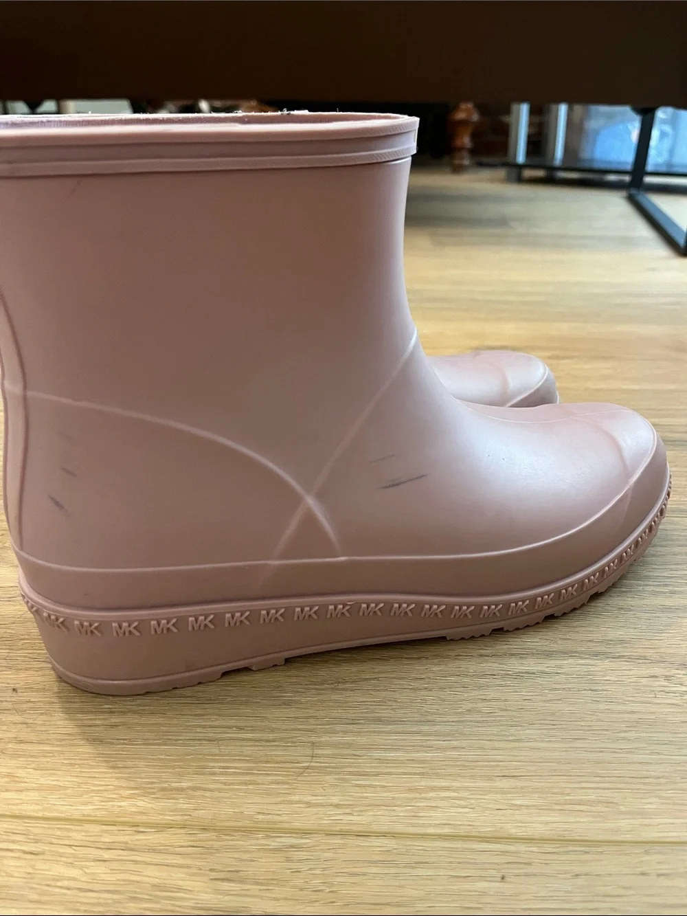 Michael Kors Mac Light Pink Matte Short Rain Boots
